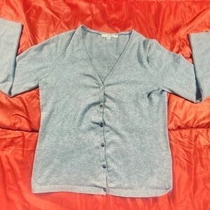 Boden Sky Blue V-Neck Cardigan